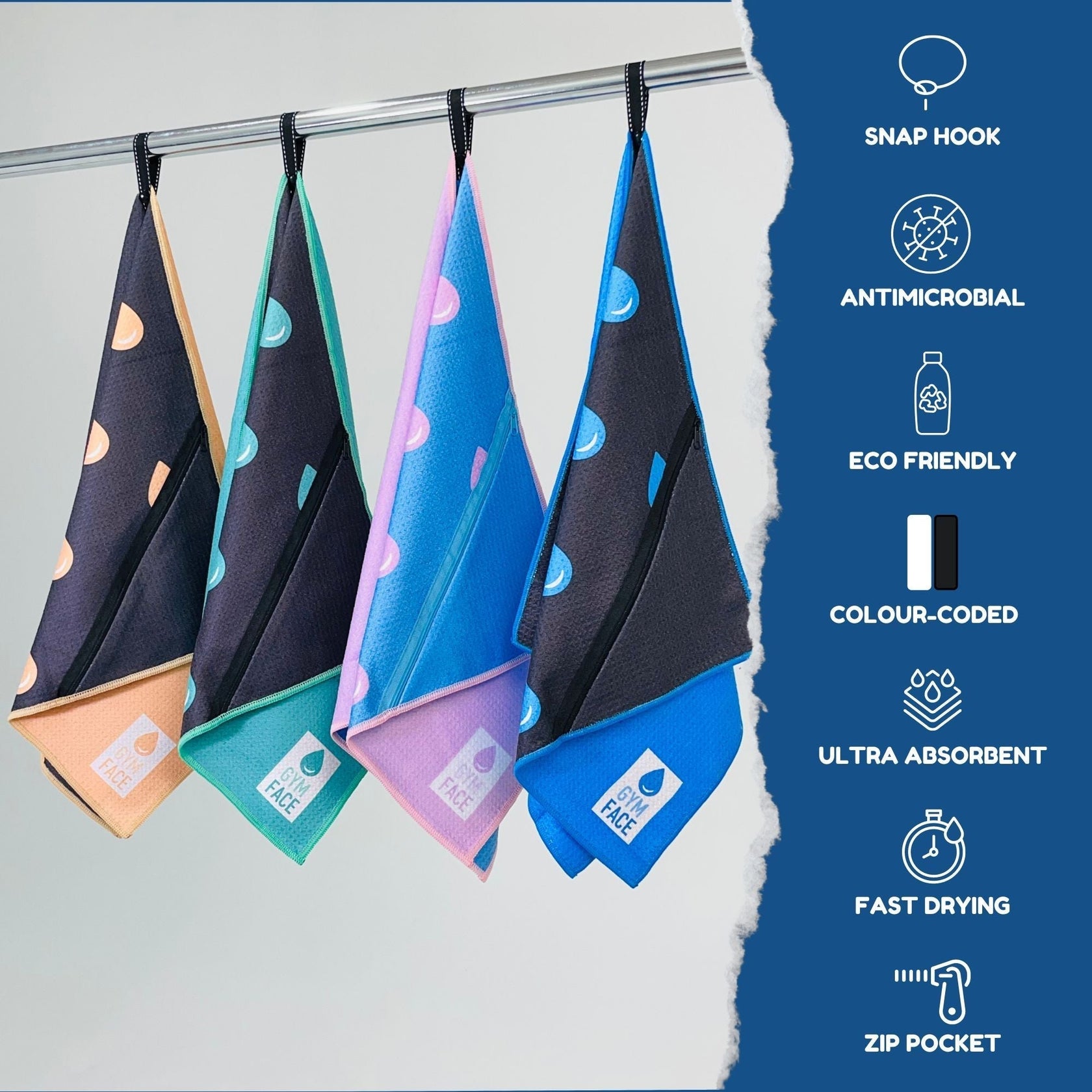 Antibacterial Gym Towel Gym Face